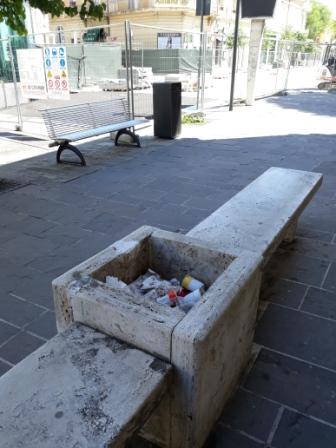 Avezzano:Decoro urbano in piazza Risorgimento